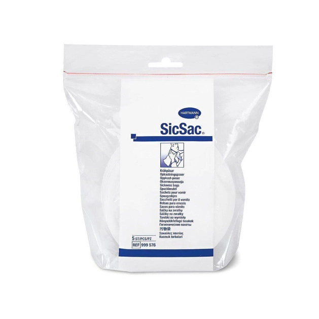 Одноразові гігієнічні пакети для збору блювотних мас SicSac®, 5 шт. - зображення 1