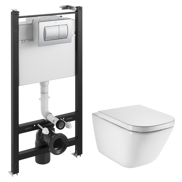 Инсталляция ROCA Active WC A89011001B c панелью смыва A8901160B1 ...