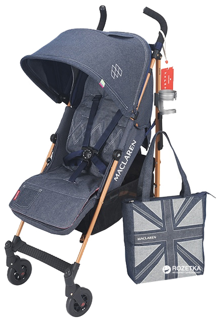 Коляска прогулянкова Maclaren Quest Denim Style Set Indigo з аксесуарами (WD1G633312) - зображення 1