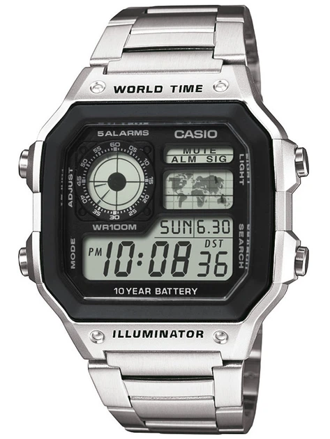 Часы CASIO AE-1200WHD-1AVEF Collection 10ATM 42mm - Фото 1 Часы CASIO AE-1200WHD-1AVEF Collection 10ATM 42mm - изображение 1