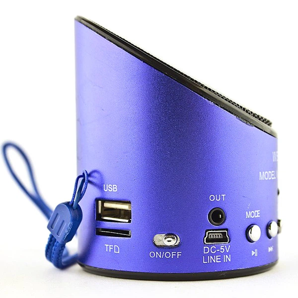 Міні портативна MP3 колонка від USB FM A9 Blue - Фото 2 Міні портативна MP3 колонка від USB FM A9 Blue - зображення 2
