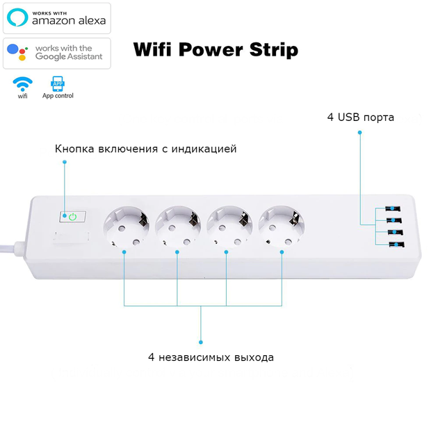 Розумний Wi-Fi подовжувач Tuya smart - зображення 3