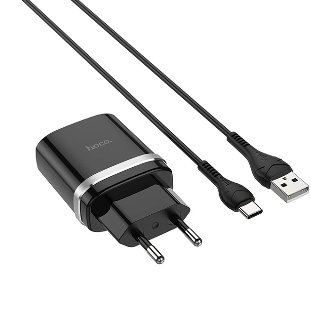 СЗУ Hoco C12Q Smart QC3.0 3A (1USB-A) + кабель USB to Type-C Черный - Фото 3 СЗУ Hoco C12Q Smart QC3.0 3A (1USB-A) + кабель USB to Type-C Черный - изображение 3