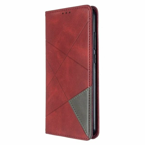 Чехол-книжка с кармашками UniCase Geometric Pattern для Xiaomi Redmi Note 8T - Red - изображение 2