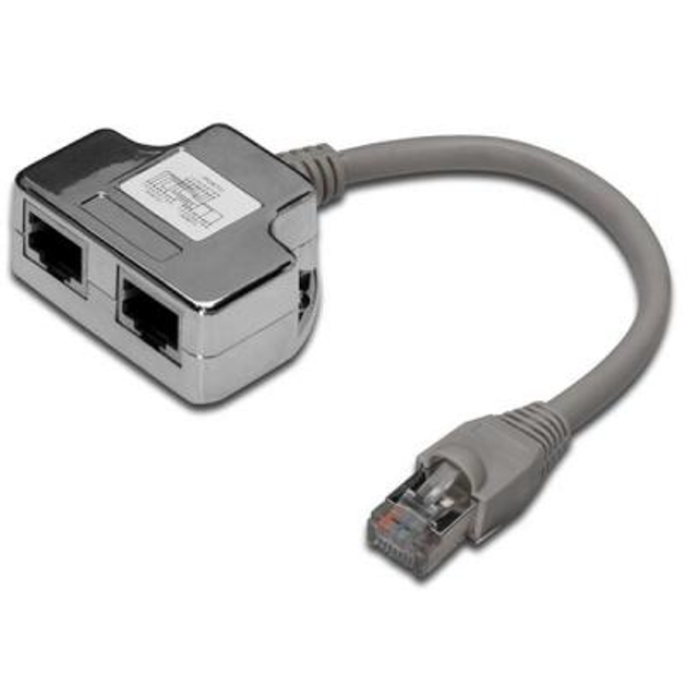 Разветвитель DIGITUS витой пары, STP, cat.5e, 1x2RJ-45 (DN-93904 ...