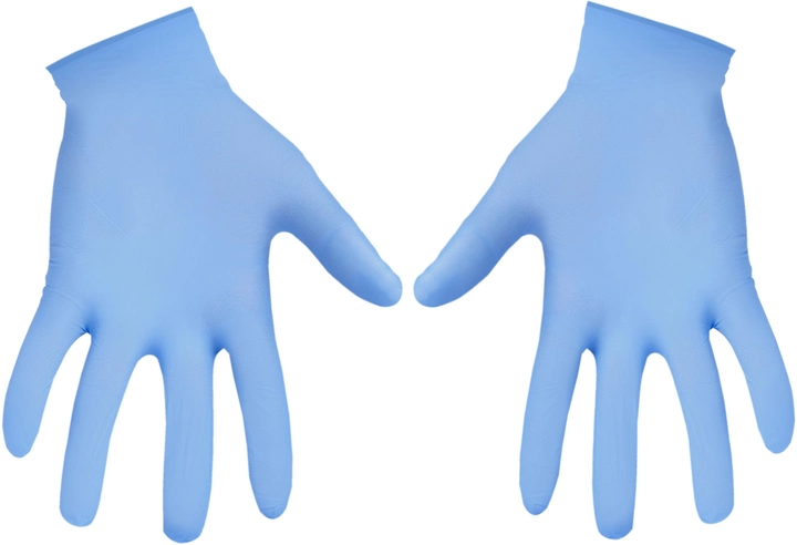 Одноразовые перчатки XoKo нитриловые без пудры Размер S 10 шт Голубые (9869201151895) - изображение 4