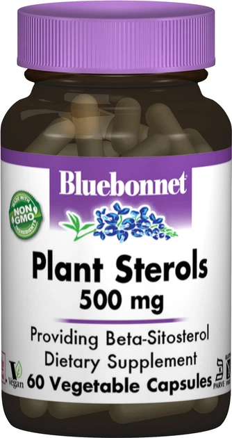 Натуральна добавка Bluebonnet Nutrition Рослинні Стерини 500 мг Гелеві капсули
