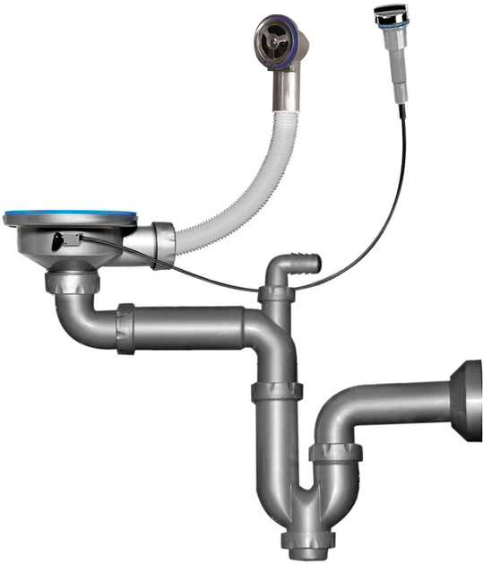 Кухонна мийка граніт GRANADO Alicante Terra GR2403 + сифон одинарний ...