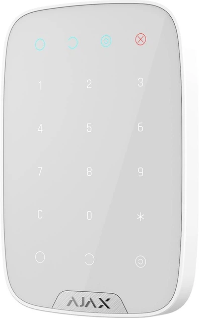 Bezprzewodowa klawiatura dotykowa Ajax KeyPad EU White (000005652) - obraz 2