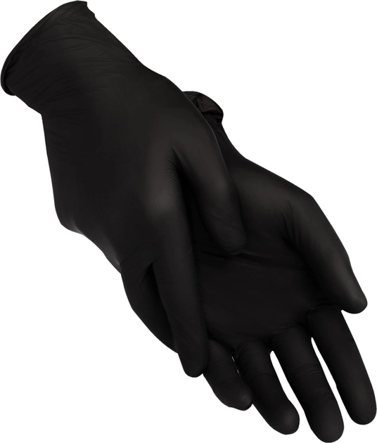 Одноразовые перчатки XoKo нитриловые без пудры Размер XL 10 шт Черные (9869201152250) - изображение 4