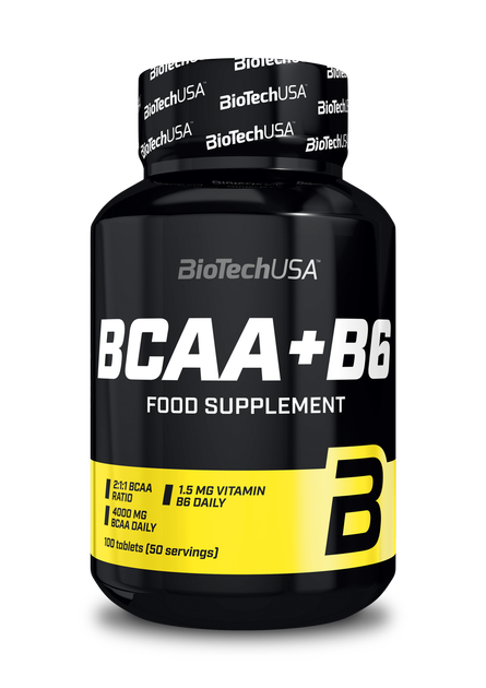 БЦАА Biotech BCAA + B6 100 таблеток - Фото 1 БЦАА Biotech BCAA + B6 100 таблеток - изображение 1