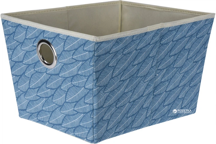 Кошик Storage solutions Leaves 35 x 28 x 22 см Блакитний (CP8500600_blue) - Фото 1 Кошик Storage solutions Leaves 35 x 28 x 22 см Блакитний (CP8500600_blue) - зображення 1
