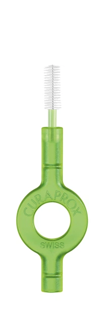 Zestaw szczoteczek międzyzębowych Curaprox Prime Start CPS 011 + 2 uchwyty z nasadkami Zielone 5 szt (7612412427905) - obraz 4