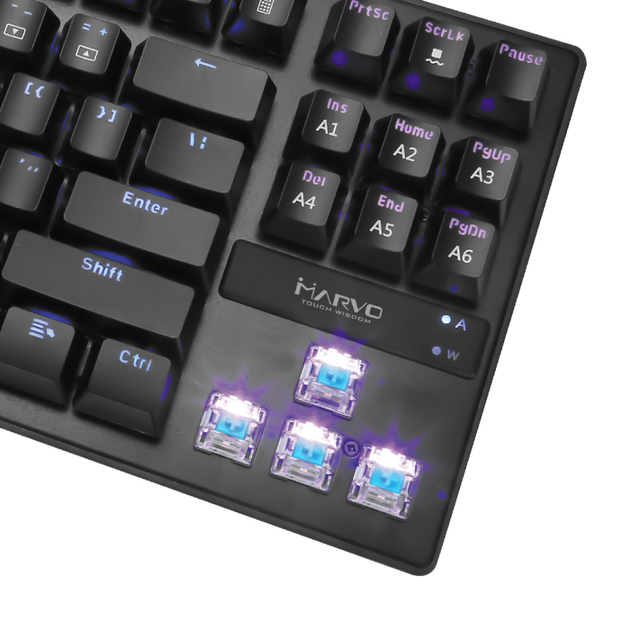 Клавіатура Marvo KG901 Multi-LED Mechanical Blue Switch USB - изображение 2
