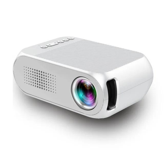 Портативний проектор Projector LED UTM YG-320 Вбудований динамік Silver - зображення 1