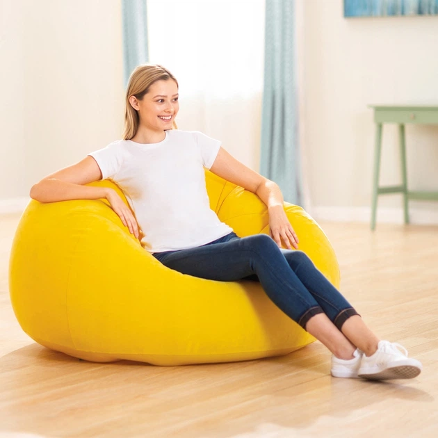 Велюр-кресло Intex Beanless Bag Chair 68569 Желтый - изображение 2
