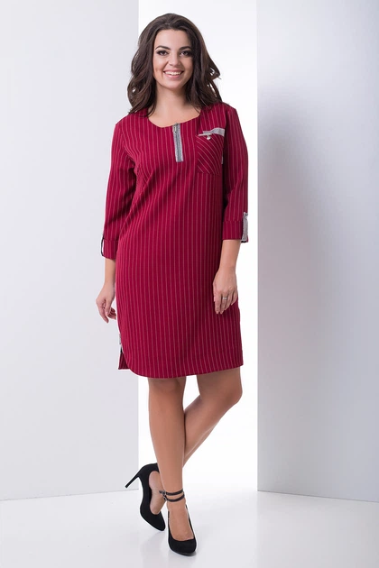 Платье "Сильва" (бордовый) 56 (XXXXL) - Фото 1 Платье "Сильва" (бордовый) 56 (XXXXL) - изображение 1