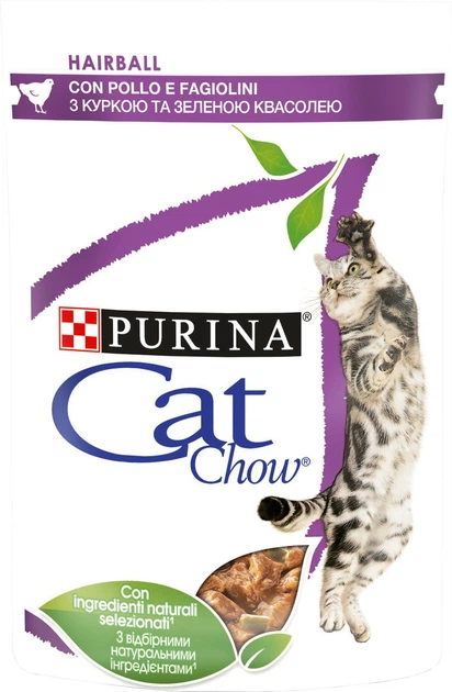 Упаковка влажного корма для кошек Purina Cat Chow с курицей и зеленой фасолью 24 шт по 85 г (7613037031393) - изображение 2