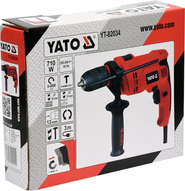 Дриль ударний YATO 710 Вт (YT-82034) - зображення 4