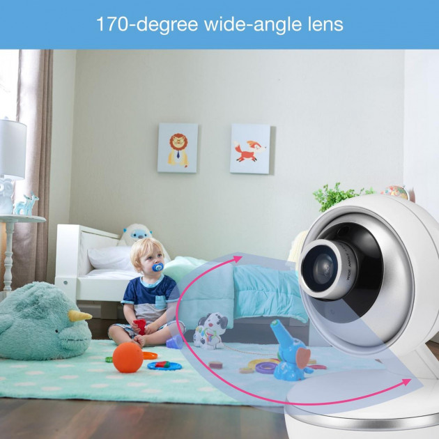 Цифровая видеоняня VTech с Дистанционным поворотом камеры Колыбельными и Цветным экраном диагональю 5 (VM5261) - изображение 6