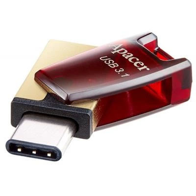USB флеш накопитель Apacer 64GB AH180 Red Type-C Dual USB 3.1 (AP64GAH180R-1) (AP64GAH180R-1) - изображение 3