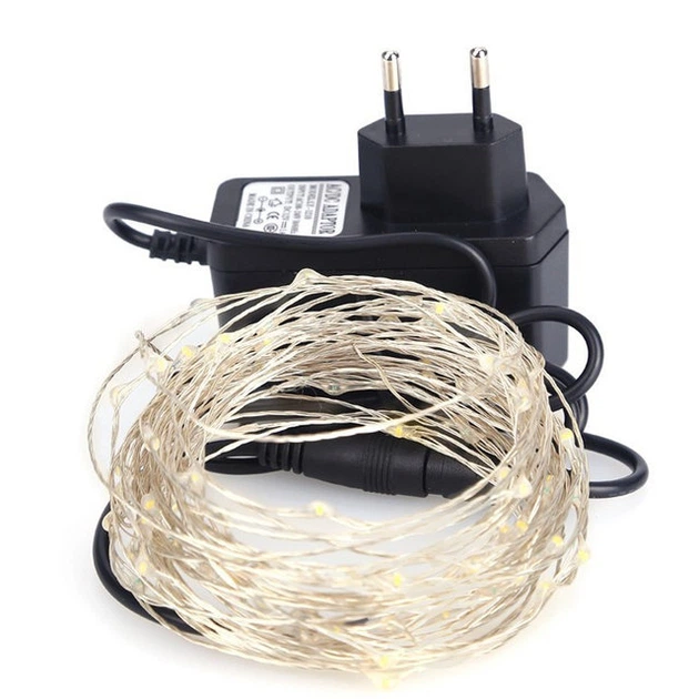 Гирлянда на медной проволоке "Капля росы" 100 led, 10 м, белый холодный (23336) - изображение 2