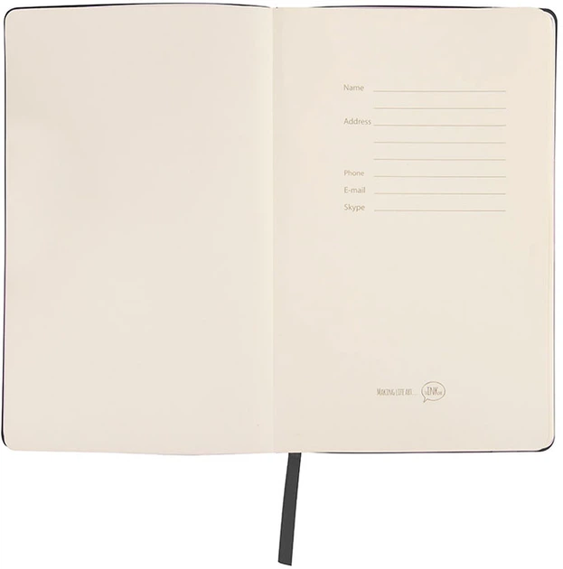 Записная книга Thinkme Audrey 13 х 21 см 128 страниц в линейку Черная (3609374901288) (TM21222/35) - изображение 2