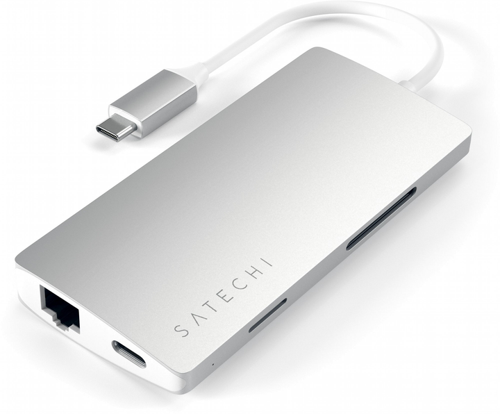 USB-хаб Satechi Type-C Multi-Port Adapter 4K with Ethernet V2 Silver ...
