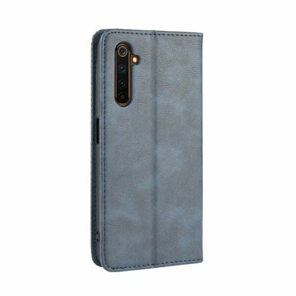 Чехол-книжка Deexe Retro Style для Realme 6 Pro - Blue - Фото 8 Чехол-книжка Deexe Retro Style для Realme 6 Pro - Blue - изображение 8