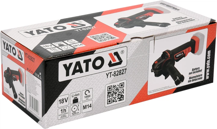 Szlifierka kątowa akumulatorowa YATO YT-82827 (5906083025228) - obraz 4