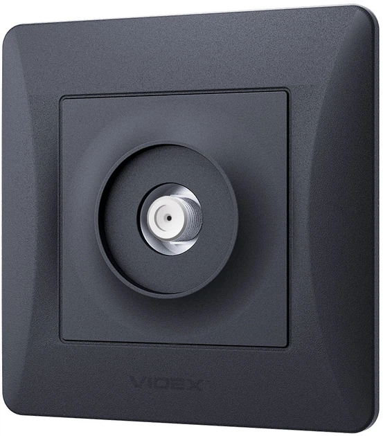 Розетка спутниковая VIDEX Binera Черный графит (VF-BNSK1SATE-BG) - Фото 2 Розетка спутниковая VIDEX Binera Черный графит (VF-BNSK1SATE-BG) - изображение 2