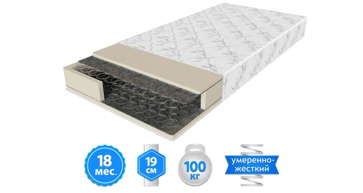 Матрас ЕММ ЭКО 52 70х190 см - Фото 2 Матрас ЕММ ЭКО 52 70х190 см - изображение 2