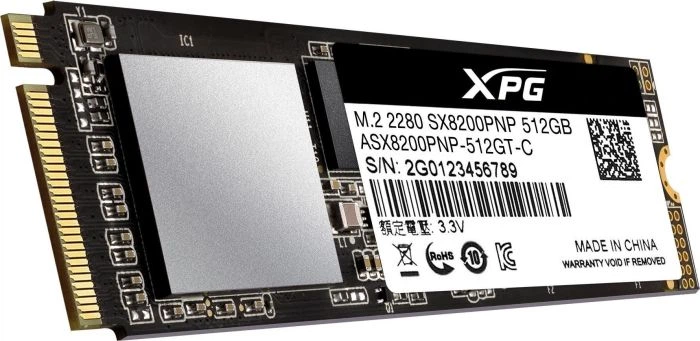 SSD диск ADATA XPG SX8200 Pro 512GB M.2 2280 PCIe Gen3x4 3D NAND TLC (ASX8200PNP-512GT-C) - зображення 3