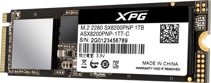 SSD диск ADATA XPG SX8200 Pro 1TB M.2 2280 PCIe Gen3x4 3D NAND TLC (ASX8200PNP-1TT-C) - зображення 2