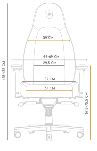 Кресло геймерское NOBLECHAIRS Icon White/Black (NBL-ICN-PU-WBK) - изображение 5