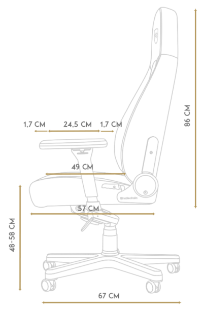 Кресло геймерское NOBLECHAIRS Icon White/Black (NBL-ICN-PU-WBK) - изображение 6