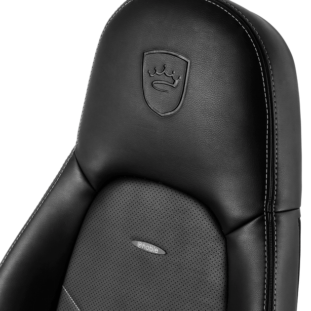 Кресло геймерское NOBLECHAIRS Icon Black/Platinum White (NBL-ICN-PU-BPW) - изображение 2