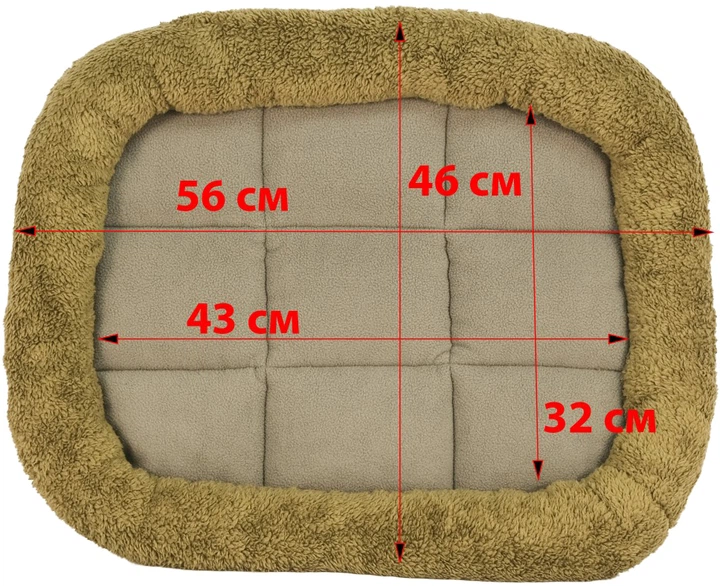 Legowisko dla psów i kotów FX home Comfort 56x46x8 cm Oliwkowo-szare (2820000013637) - obraz 5
