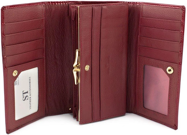 Женский кожаный кошелек ST Leather S8001A Red - Фото 2 Женский кожаный кошелек ST Leather S8001A Red - изображение 2