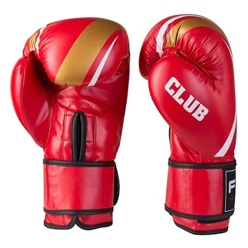 Боксерские перчатки FGT, Flex красные 10oz CLUB - изображение 2
