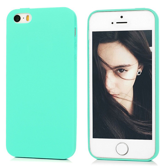 Чехол Soft Lne Apple Iphone 5 / 5S / SE силикон soft touch бампер мятно ...