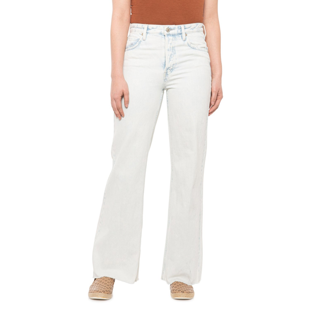 free people high rise straight flare jeans