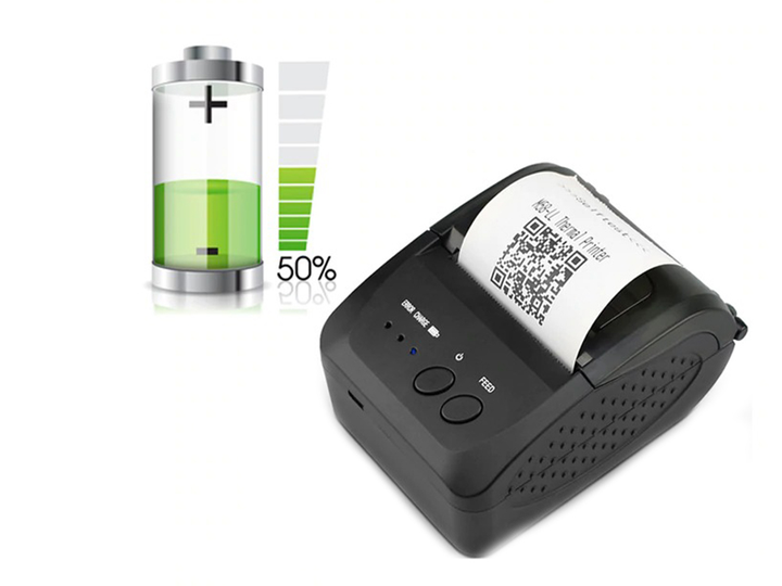Термопринтер BauTech Для чеків Bluetooth мобільний Чорний (1007-079-00) - зображення 2