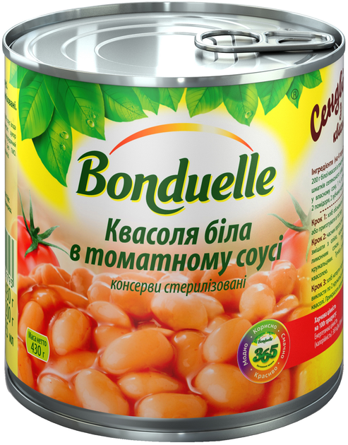 Фасоль Bonduelle Белая в томатном соусе 430 г (3083680001793) – ROZETKA ...