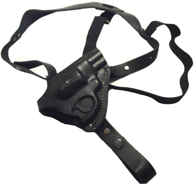 Кобура Grizzly оперативна Револьвер 3 формована (шкіра, чорна) - зображення 1