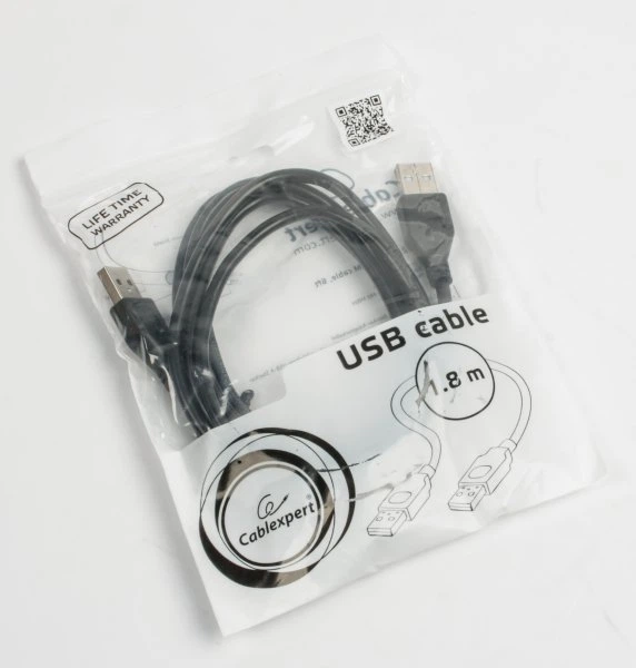 Cablexpert 2 x USB 2.0 Typ-A 1,8 m Czarny (CCP-USB2-AMAM-6) - obraz 2