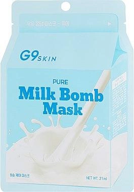Маска для лица Тканевая маска Молоко G9Skin Milk Bomb Mask Pure 5x21 мл (8809211653607) 