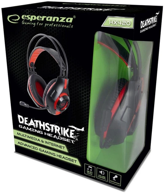 Навушники Esperanza EGH420R Black-Red (EGH420R) - зображення 4