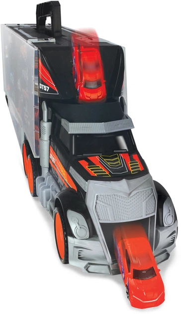 Игровой набор Dickie Toys Трейлер перевозчик авто грузовик с