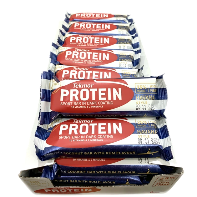 Упаковка протеиновых батончиков Tekmar Protein с кокосом в шоколадной глазури 60г х 21шт - изображение 4